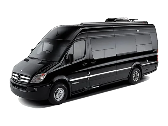 Black Mercedes-Benz Sprinter van